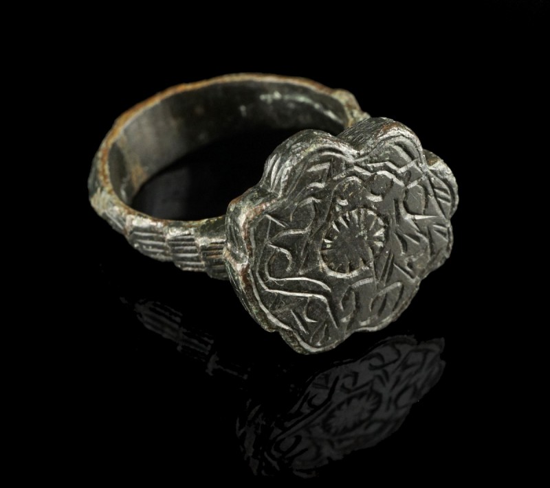 Ottoman Bronze Ring
15th-17th century CE
Bronze, 31 mm overall, 20 mm internal...