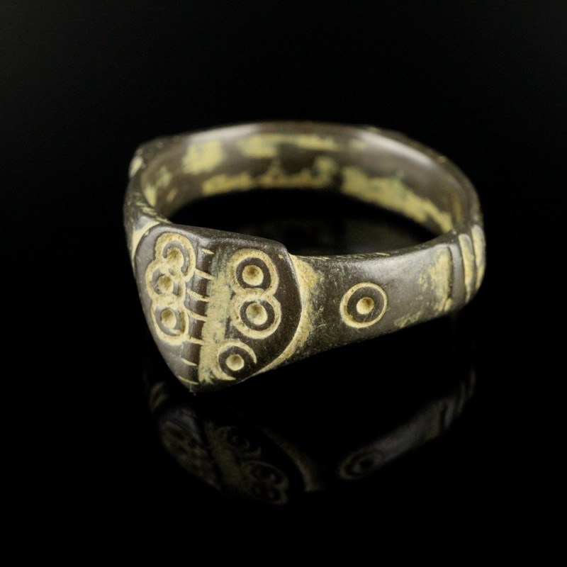 Ottoman Bronze Ring
15th-17th century CE
Bronze, 30 mm overall, 24 mm internal...