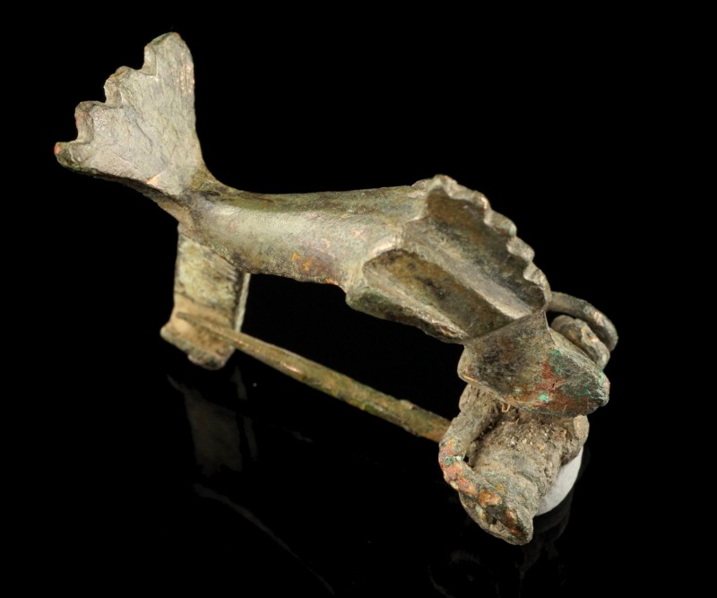 Roman Dolphin Fibula
2nd-3rd century CE
Bronze, 33 mm, 9,88 g
Intact. Bow in ...