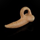 Roman Phallus Pendant
1st-3rd century CE
Bronze, 35 mm, 17,40 g
Intact with loop above.
Fine condition.
Ex. Coll. M.C., acquired at the european ...