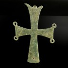 Byzantine Processional Cross
7th-12th century CE
Bronze, 102 mm, 52,20 g
Large cross with engraved letters.
Fine condition.
Ex. Coll. M.C., acqui...