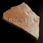 Roman Brick
1st-2nd century CE
Clay, 17 cm, 0,5 kg
Brick fragment with stamp of the Legio X.
Large fragment. Stamp intact.
Ex. Coll. J.S., acquir...