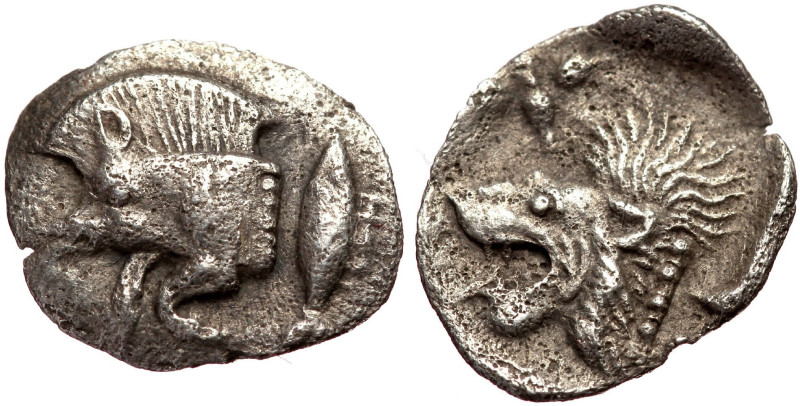 Mysia, Kyzicos AR hemiobol (Silver, 0.35, 11mm) ca. 5th cent. BC Mysia, Kyzicos ...