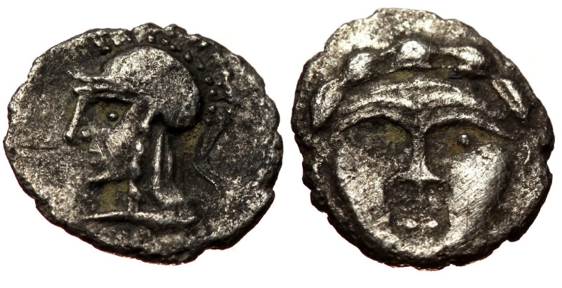 Pisidia, Selge, AR obol (Silver, 11,0 mm, 0,79 g), 350-300 BC. Obv: Facing gorgo...