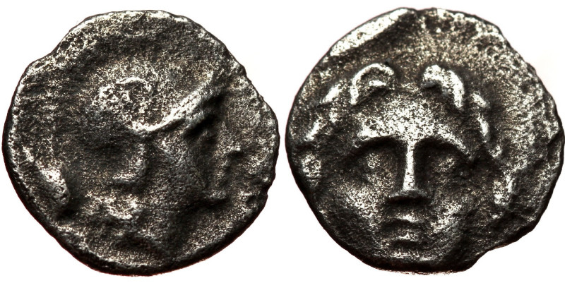 Pisidia, Selge, AR obol (Silver, 10,1 mm, 0,75 g), 250-190 BC. Obv: Facing gorgo...