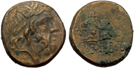 Pontos, Amisos, AE 20 (bronze, 7,86 g, 20 mm) time of Mithridates VI Eupator (120-63 BC) Obv: Laureate head of Zeus righ