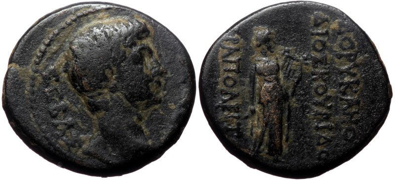 Phrygia, Hierapolis, Tiberius (14-37), AE assarion (Bronze, 20,7 mm,5,73 g), str...