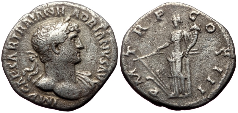 Hadrian (117-138), AR denarius (Silver, 20,3 mm, 2,87 g), Rome, 117.
Obv: IMP C...