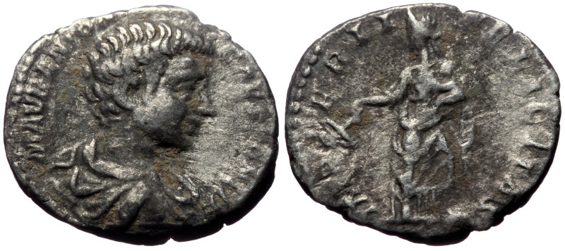 Caracalla (Caesar, 196-198) AR denarius (Silver, 17mm, 2.72g) Rome, 196-198 Cara...