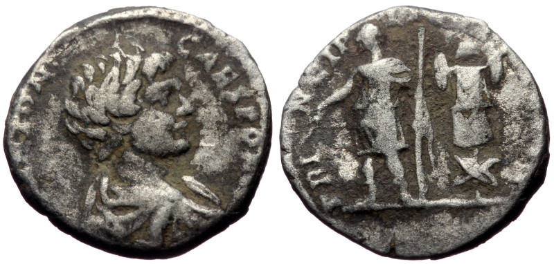 Caracalla, Caesar, 196-198. Denarius (Silver, 17mm, 2.95g, Rome, 196-197. Caraca...