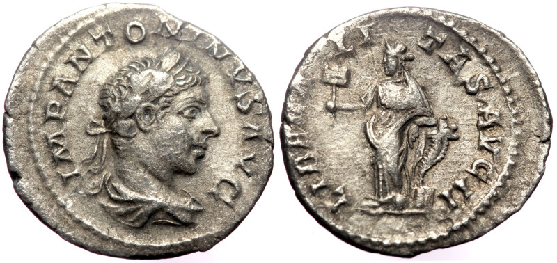 Caracalla (198-217), AR denarius (Silver, 19,8 mm, 2,66 g), Rome, 224. Caracalla...