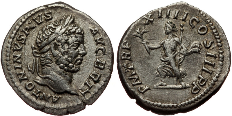 Caracalla (198-217), AR denar (Silver, 19,3 mm, 3,06 g), Rome, 211. Obv: ANTONIN...