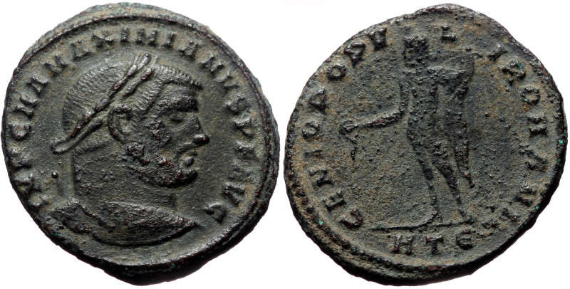 Galerius Maximianus as Caesar (293-305) AE follis (Bronze, 10.21g, 29mm) Heracle...