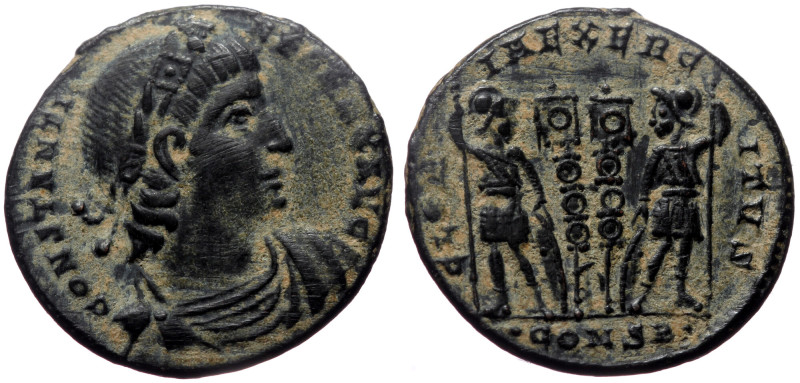 Constantine I The Great (307-337) AE follis. (Bronze, 2.32g, 18mm) Constantinopl...