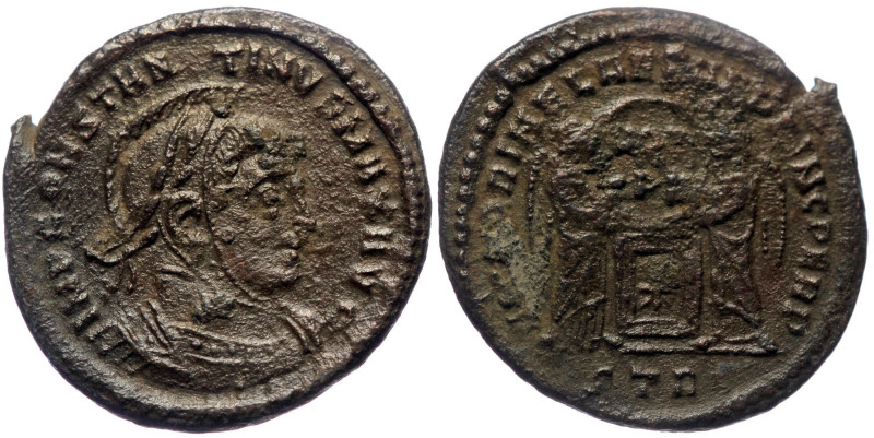 Constantine I the Great (307-337) AE Follis (Bronze, 2.85g, 19mm). Trier mint. S...