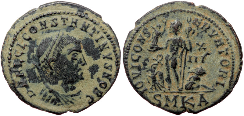 Constantine II as caesar (317-337), Cyzicus, AE follis (Bronze, 21,3 mm, 2,74 g)...