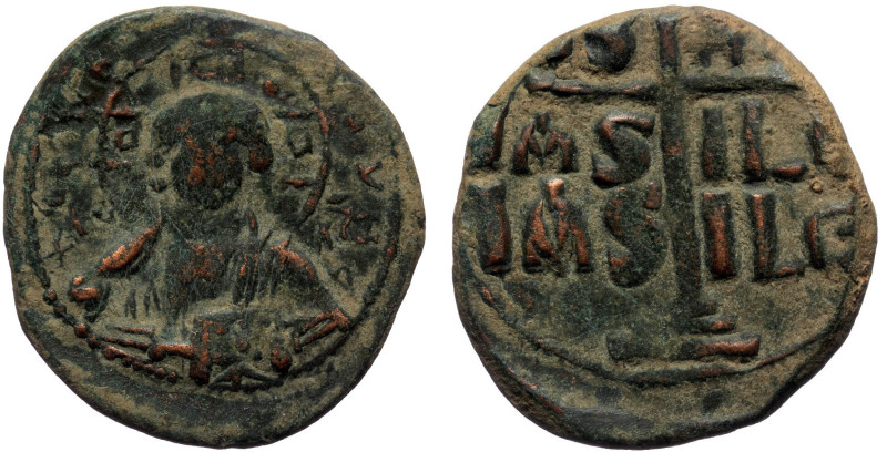 Romanus III (1028-1034) AE Anonymous Follis (Bronze, 10.55g, 30mm) Constantinopl...