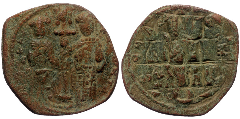 Constantine X Ducas (1059-1067) with Eudocia AE Follis (Bronze, 26mm, 5.93g) Con...