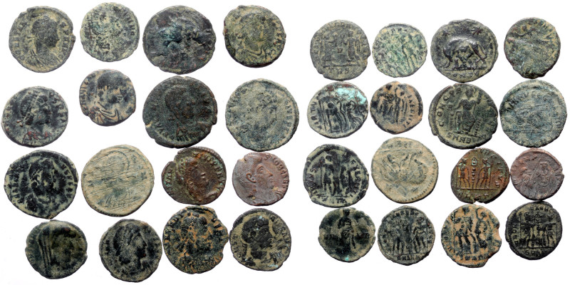 16 Roman Imperial AE coins (Bronze, 32.00g) 16 Roman Imperial AE coins (Bronze, ...