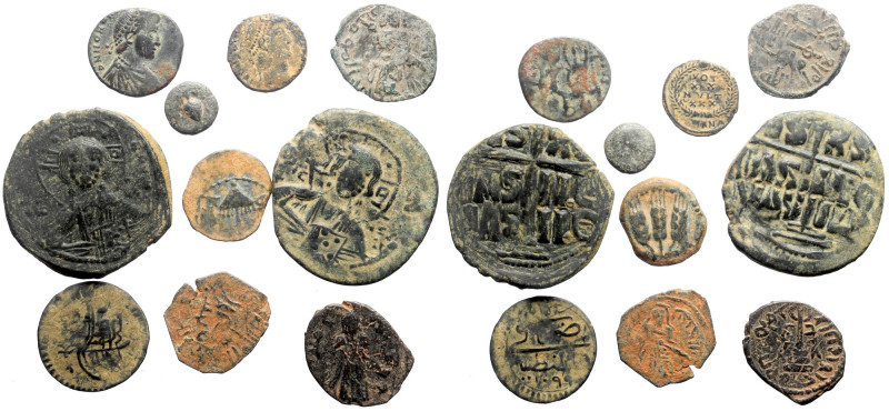 9 Ancient AE coins (Bronze, total weight: 39.29g) 9 Ancient AE coins (Bronze, to...