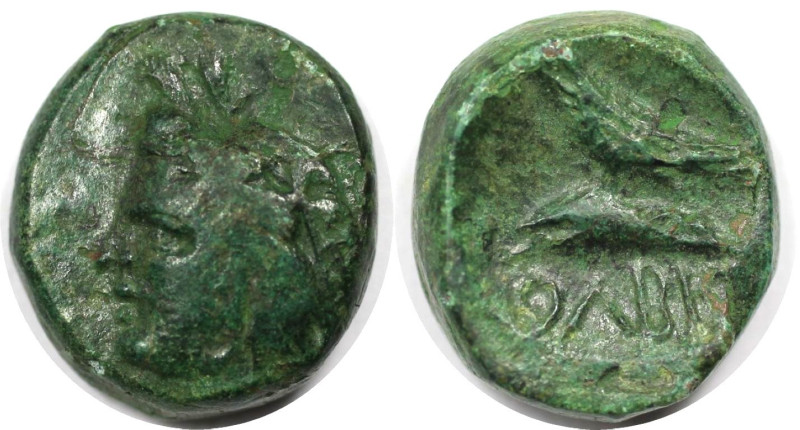 Griechische Münzen, BOSPORUS. Halk 350-330 v. Chr. Vs.: Demeter Head. Rs.: Adler...
