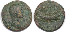 Römische Münzen, MÜNZEN DER RÖMISCHEN KAISERZEIT. Hadrian (117-138 n. Chr). Sesterz (26,82 g. 32,5 mm). Vs.: HADRIANVS AVGVSTVS, Büste n. r. Rs.: FELI...