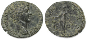 Römische Münzen, MÜNZEN DER RÖMISCHEN KAISERZEIT. Marcus Aurelius als Caesar, 139-161 n. Chr. AE Dupondius oder As 140-144 n. Chr., Mzst. Rom. (9,92 g...