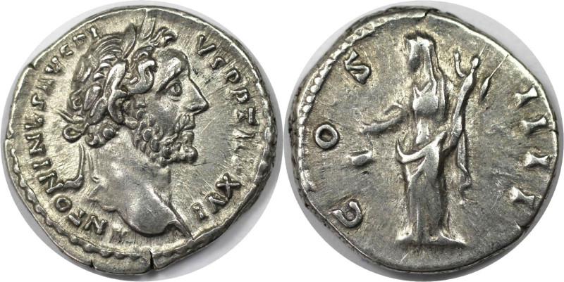 Römische Münzen, MÜNZEN DER RÖMISCHEN KAISERZEIT. Antoninus Pius, 138-161 n. Chr...