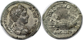 Römische Münzen, MÜNZEN DER RÖMISCHEN KAISERZEIT. Caracalla, 197-217 n. Chr. Denar, geprägt unter Septimius Severus, 202 n. Chr., Mzst. Rom. (3.15 g) ...