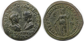 Römische Münzen, MÜNZEN DER RÖMISCHEN KAISERZEIT. Moesia Inferior, Marcianopolis. Gordianus III. Pius und Tranquillina. Ae 28, 238-244 n. Chr.(14.18 g...