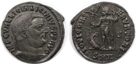 Römische Münzen, MÜNZEN DER RÖMISCHEN KAISERZEIT. Licinius I. (308-324 n. Chr). Follis. (4.22 g. 21 mm) Vs.: IMP C VAL LICIN LICINIVS PF AVG, Kopf mit...