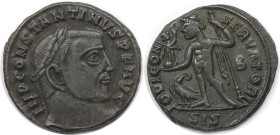 Römische Münzen, MÜNZEN DER RÖMISCHEN KAISERZEIT. Constantinus I. (307-337 n. Chr). Follis 313-315 n. Chr., Siscia. (3.95 g. 21 mm) Vs.: IMP CONSTANTI...