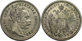RDR – Habsburg – Österreich, RÖMISCH-DEUTSCHES REICH. Franz Joseph I. (1848-1916). 10 Kreuzer 1872. Fast Stempelglanz
