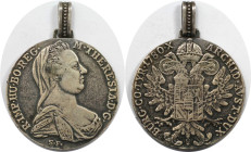 RDR – Habsburg – Österreich, RÖMISCH-DEUTSCHES REICH. Maria Theresia (1740-1780). Taler 1780 SF. Silber. Sehr schön, mit Aufhängeöse