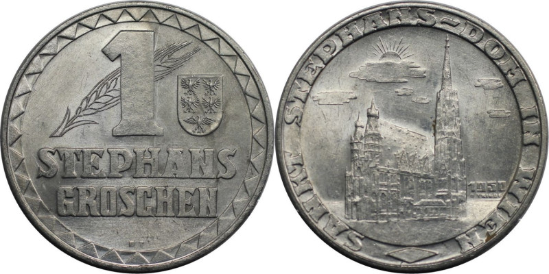 RDR – Habsburg – Österreich, REPUBLIK ÖSTERREICH. Wappen Niederösterreich. 1 Ste...