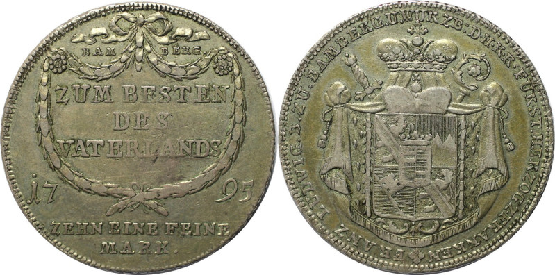 Altdeutsche Münzen und Medaillen, BAMBERG. Christoph Franz (1795-1801). Konv.-Ta...