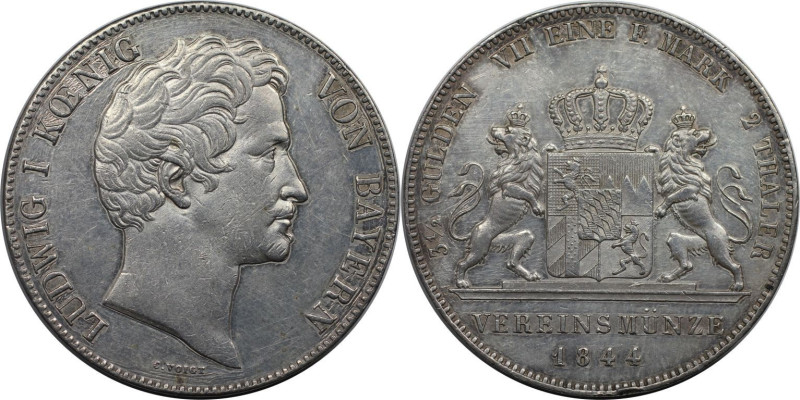 Altdeutsche Münzen und Medaillen, BAYERN / BAVARIA. Ludwig I. (1825-1848). Doppe...