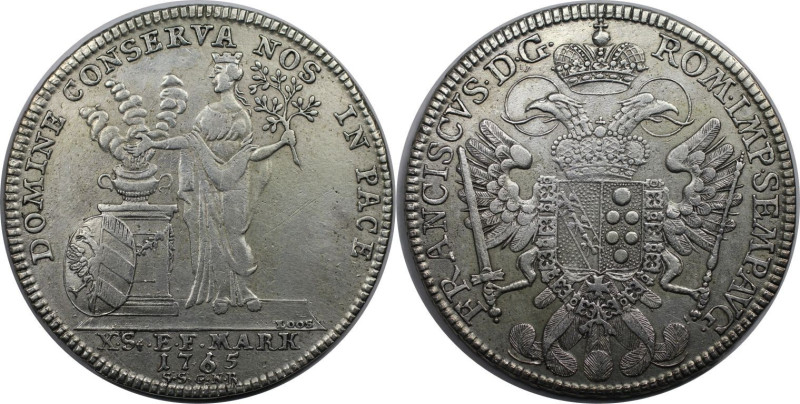 Altdeutsche Münzen und Medaillen, NÜRNBERG, STADT. Taler 1765 SS-GNR, auf den Fr...