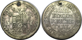 Altdeutsche Münzen und Medaillen, OSNABRÜCK, BISTUM. Karl von Lothringen (1698-1715). 1/14 Taler 1703 HLO, Osnabrück. Kennepohl 322. Sehr schön. Loch...