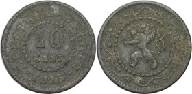 Deutsche Münzen und Medaillen ab 1871, DEUTSCHE NEBENGEBIETE. Königreich Belgien (1914-1918). 10 Centimes 1915. Jaeger 609. Vorzüglich