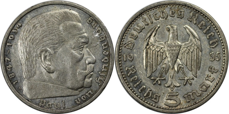 Deutsche Münzen und Medaillen ab 1871, 3. REICH 1933-1945. K.r. Paul v.Hindenbur...