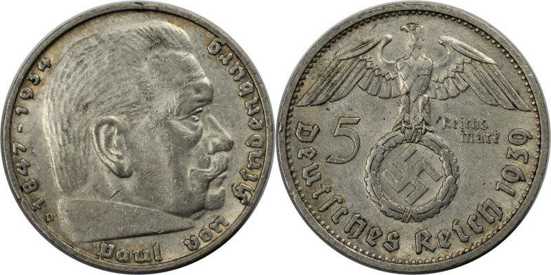 Deutsche Münzen und Medaillen ab 1871, 3. REICH 1933-1945. K.r. Paul v.Hindenbur...