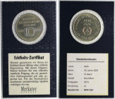 Deutsche Münzen und Medaillen ab 1945, Deutsche Demokratische Republik bis 1990. 25 Jahre DDR. 10 Mark 1974. Neusilber. Jaeger 1551. Bestell-Nr.: DDR ...