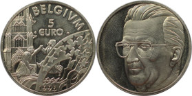 Europäische Münzen und Medaillen, Belgien / Belgium. Albert II - Bell Epoch. Medaille "5 Euro" 1996. Kupfer-Nickel. Stempelglanz