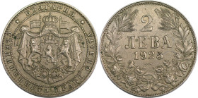 Europäische Münzen und Medaillen, Bulgarien / Bulgaria. Boris III. 2 Lewa 1925. Kupfer-Nickel. KM 38. Stempelglanz