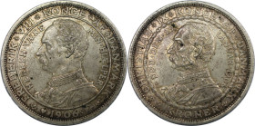 Europäische Münzen und Medaillen, Dänemark / Denmark. Zum Tode von Christian IX. und Krönung Frederik VIII. 2 Kroner 1906. Silber. KM 803. Vorzüglich....