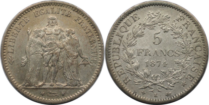 Europäische Münzen und Medaillen, Frankreich / France. Herkulesgruppe. 5 Francs ...