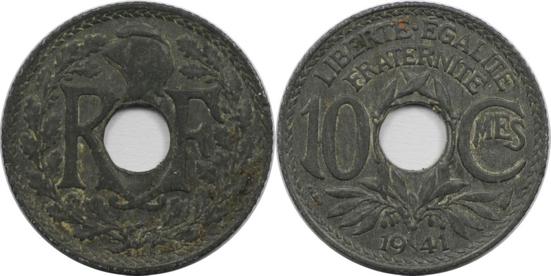 Europäische Münzen und Medaillen, Frankreich / France. 10 Centimes 1941. Zink. K...