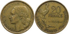 Europäische Münzen und Medaillen, Frankreich / France. 20 Francs 1952. Aluminium-Bronze. KM 916.1. Vorzüglich