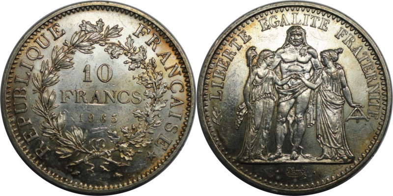 Europäische Münzen und Medaillen, Frankreich / France. Herkulesgruppe. 10 Francs...